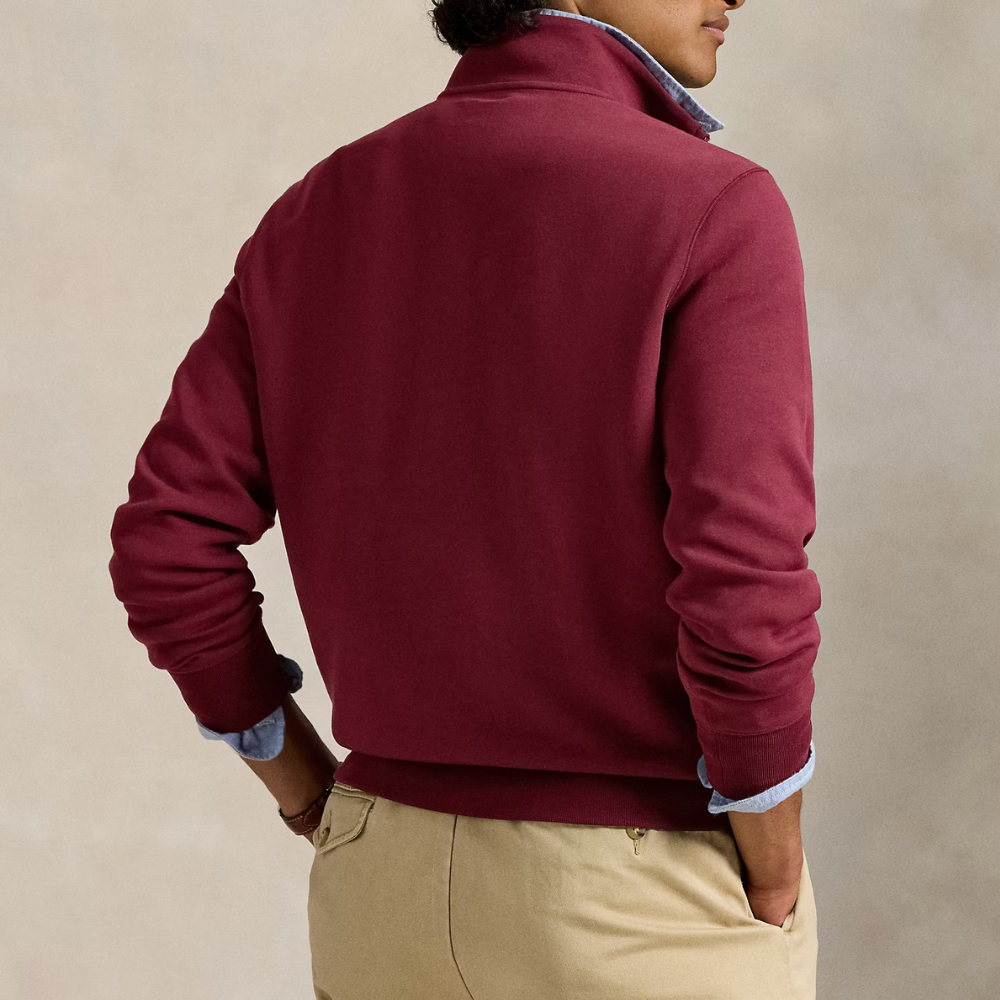 Double-Knit Quarter-Zip Pullover