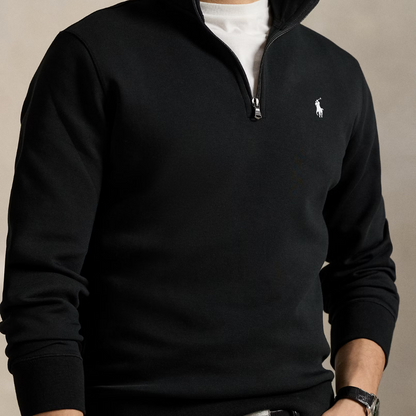 Double-Knit Quarter-Zip Pullover