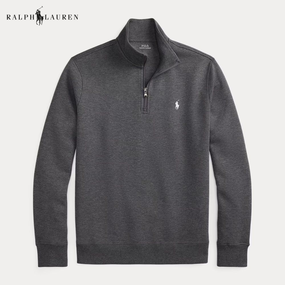 Double-Knit Quarter-Zip Pullover