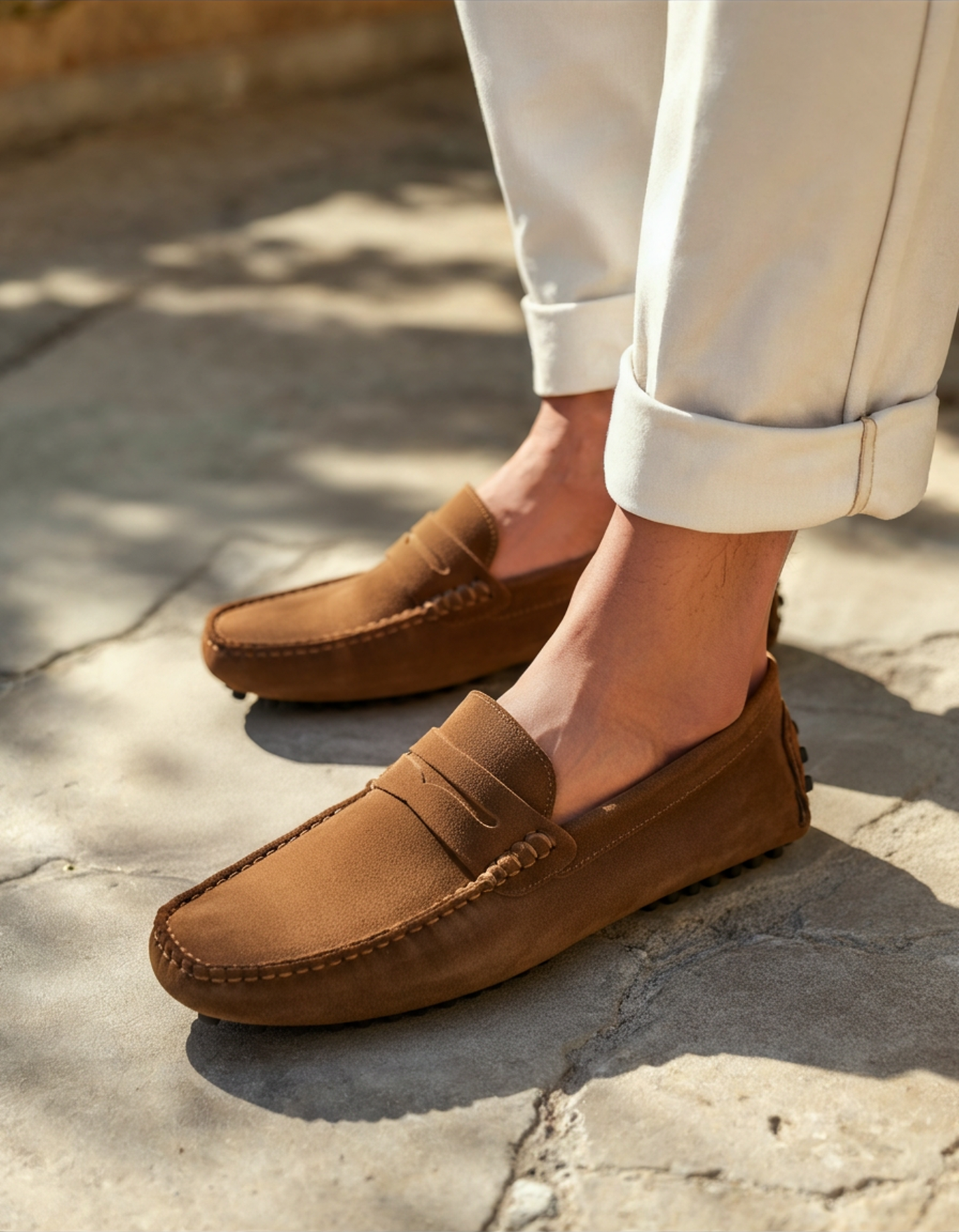 Suede Driver Loafers